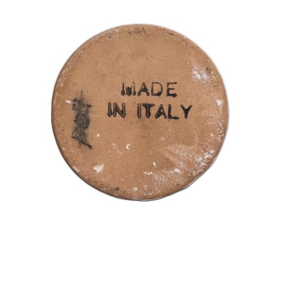 Vintage White Gold Porcelain Vase 24 Kt Gold Grape Designs Made in Italy Rare - Picture 10 of 10